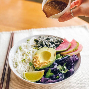 Recipe: Seaweed Crisps and Rice Noodle Salad Bowl - Vegan, GF