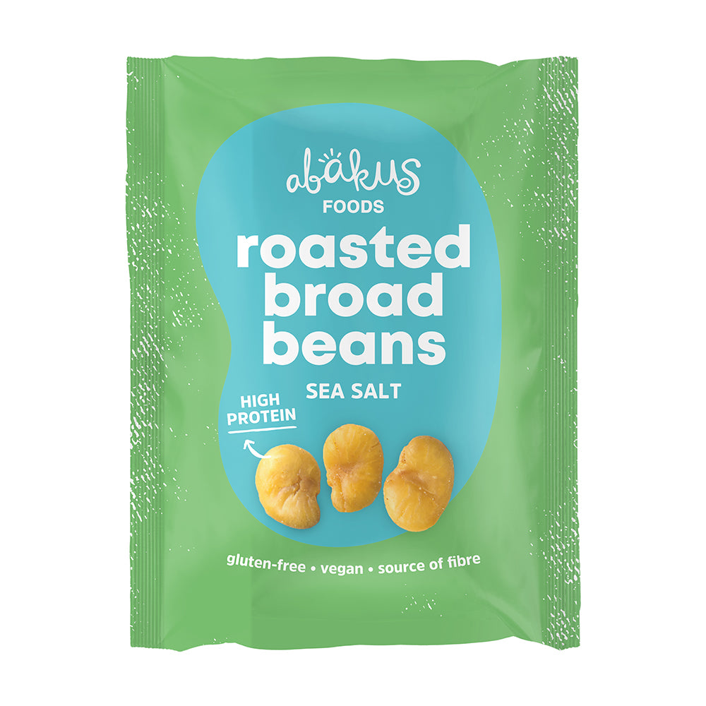 12 x Bags Roasted Broad Beans, Sea Salt, 45g
